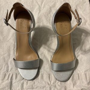 Naturalizer Silver “Kinsley” Sandals